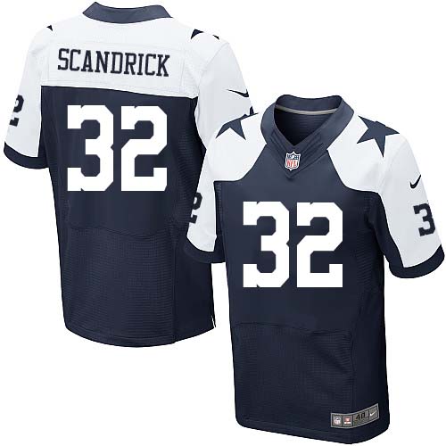 Men's Elite Orlando Scandrick Nike Jersey Navy Blue Alternate - #32 Throwback NFL Dallas Cowboys